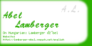abel lamberger business card